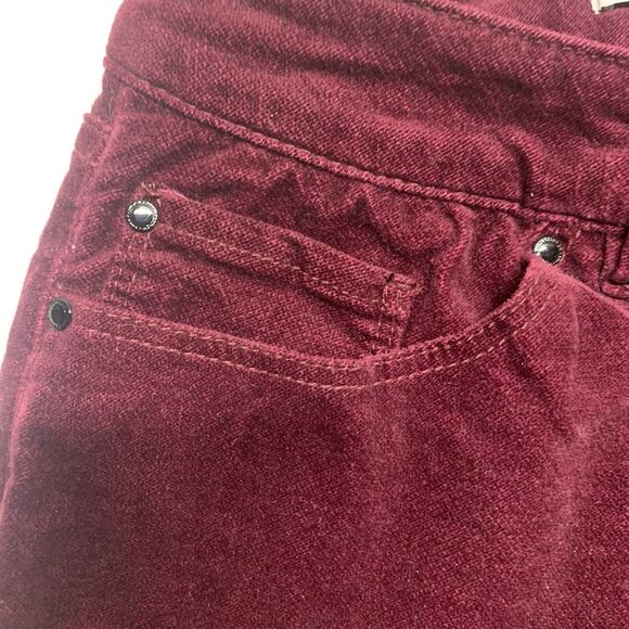 Charter Club Pant Bristol Tummy Slimming Skinny Leg Velvet Maroon Sz 8 MSRP $59 - Picture 10 of 11
